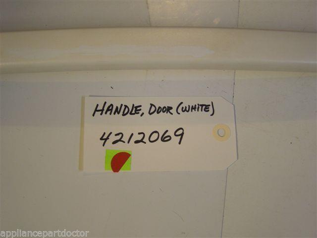 Kitchen Aid STOVE 4212069 Handle, Door (white) USED Kitchen Aid STOVE 4212069 Handle, Door (white) USED